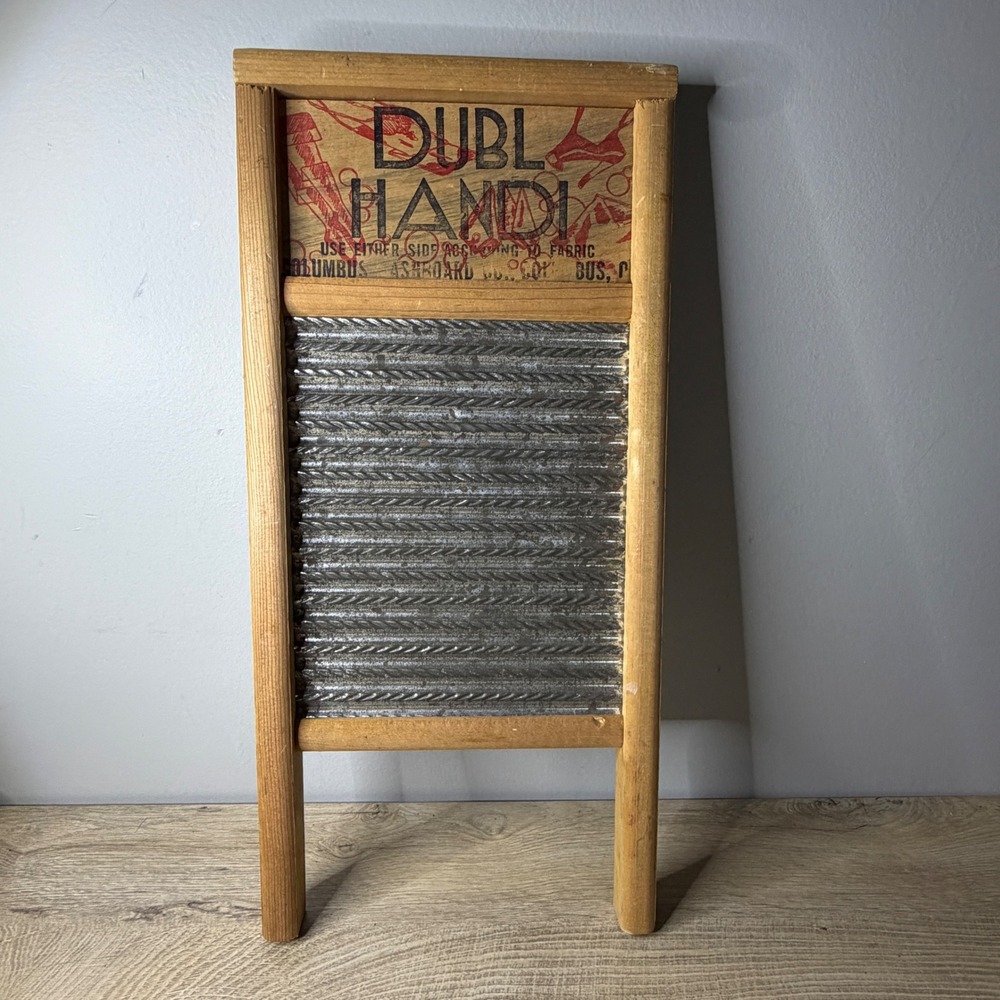 Vintage Dubl Handi Washboard‎ Columbus Washboard Ohio Primitive Farmhouse Decor